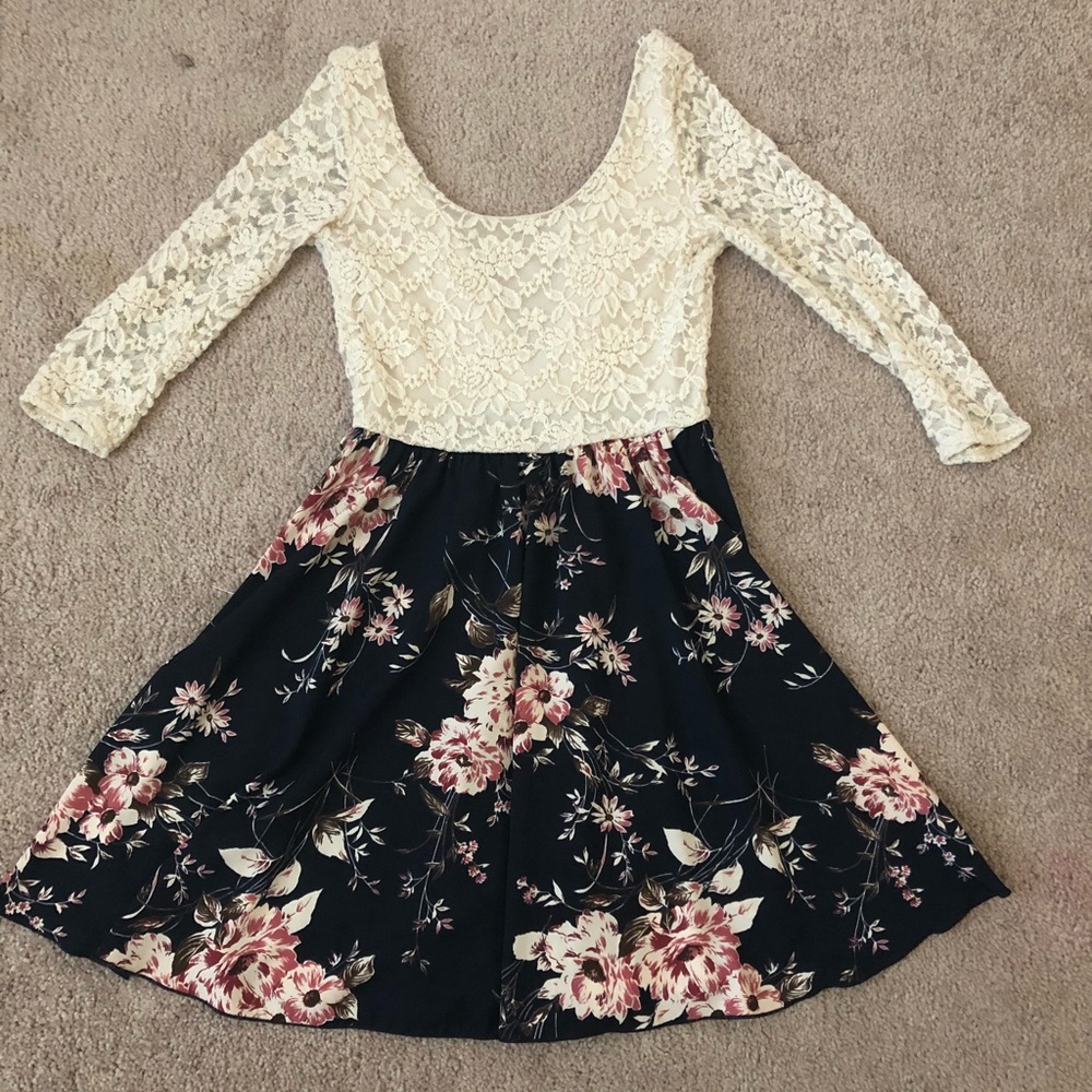 lace skater dress
